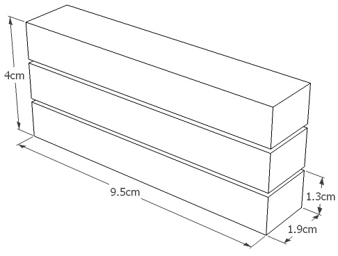 11.1v 1300mAh 25C LiPo Crane Stock Battery Dimensions